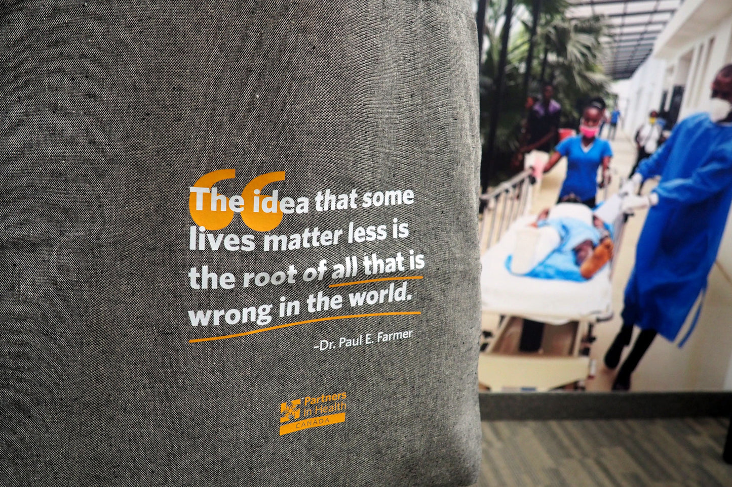 Reusable Tote Bag – Paul Farmer Quote